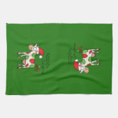 Koe Funny Cartoon kerstfeestdag Theedoek (Horizontaal)