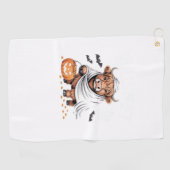 Koe Funny Halloween Spooky Dierenvrienden Essentia Golfhanddoek (Horizontaal)