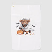 Koe Funny Halloween Spooky Dierenvrienden Essentia Golfhanddoek (Voorkant)