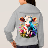 koe geïnspireerde hoodie (Achterkant)