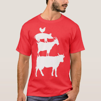 Koe Geitenvarkensvlees Kipboer Land T-shirt