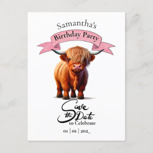 Koe Gelukkige Verjaardag Meisje Ansichtkaart Briefkaart