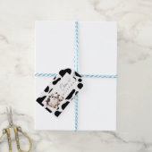 koe Genderneutrale Verjaardag Cadeaulabel (Met Touw)