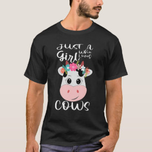 Koe gewoon een meisje dat van de Koe boer Butcher T-shirt
