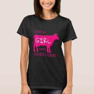 Koe gewoon een meisje dat van koeien houdt Nieuw T-shirt