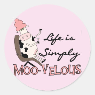 Koe Gewoon Moo-velous Tshirts en geschenken Ronde Sticker
