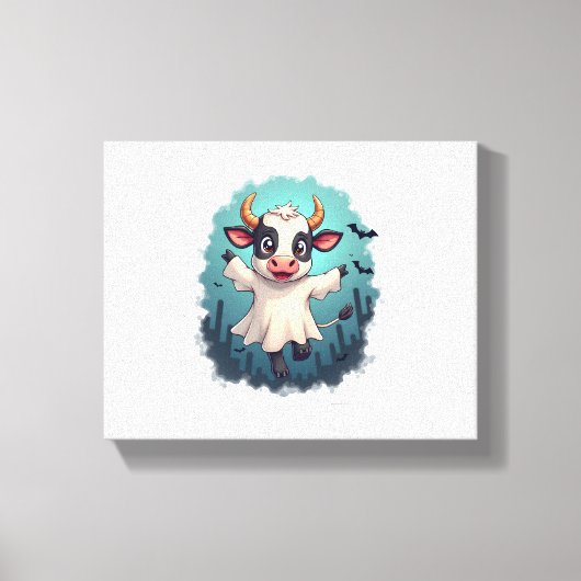 Koe Ghost Boo-levard Canvas Afdruk (Voorkant)