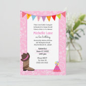 Koe Girl Birthday Uitnodiging (Staand voorkant)