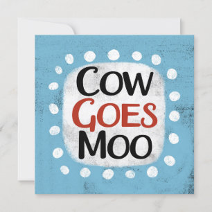 Koe Goes Moo Wenskaart Kaart