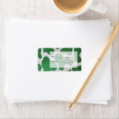 Koe Groen en Wit Monogram Etiket (Insitu)