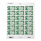Koe Groen en Wit Monogram Etiket (Full Sheet)