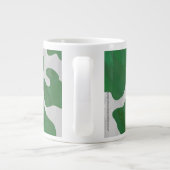 Koe Groen en Wit Monogram Extra Grote Beker (Achterkant)