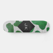 Koe Groen en Wit Monogram Skateboard (Horizontaal)