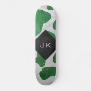 Koe Groen en Wit Monogram Skateboard