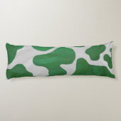 Koe Groen en Wit Silhouette Lichaamskussen (Achterkant)