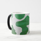 Koe Groene en Witte Druk Magische Mok (Voorkant links)