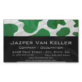 Koe Groene en Witte Druk Magnetisch Visitekaartje (Voorkant)