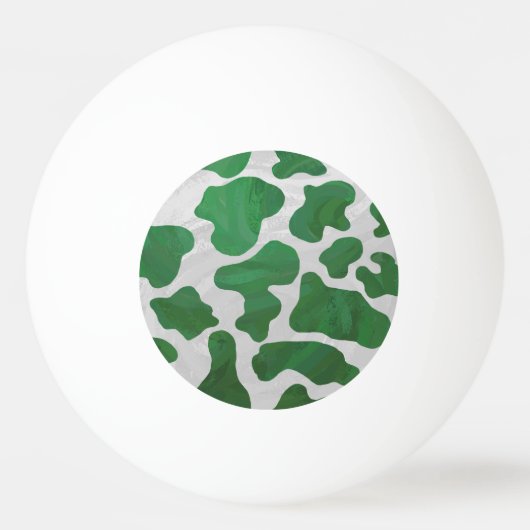 Koe Groene en Witte Druk Pingpongballen (Voorkant)