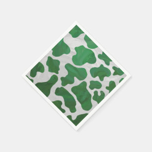 Koe Groene en Witte Druk Servetten