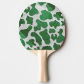 Koe Groene en Witte Druk Tafeltennisbatje (Voorkant)