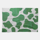 Koe Groene en Witte Druk Theedoek (Horizontaal)