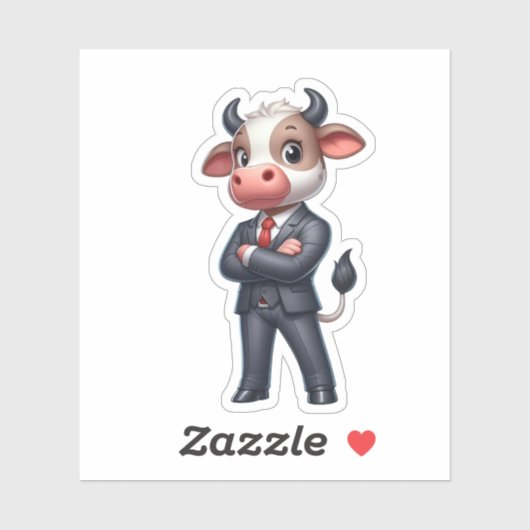 koe, grote baas koe sticker (Vel)