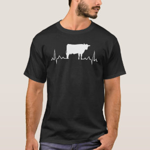 Koe hartslag voor landbouwers en landbouwers t-shirt