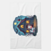 Koe & Haunted Barn Theedoek (Verticaal)