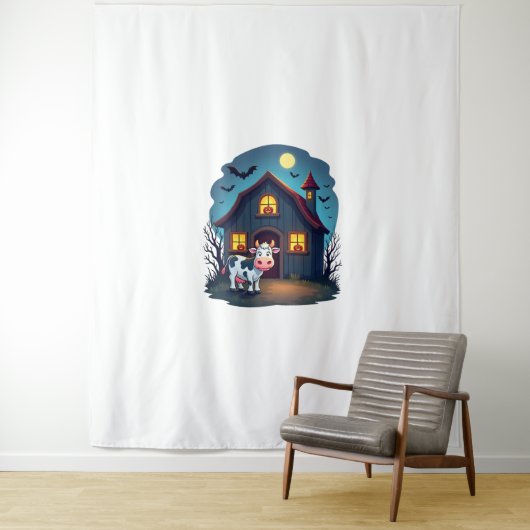 Koe & Haunted Barn Wandkleed (In situ)