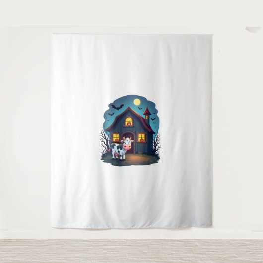 Koe & Haunted Barn Wandkleed (Voorkant)