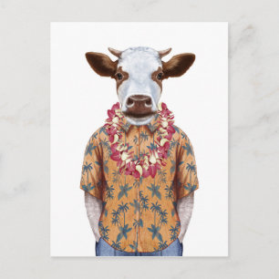 Koe Hawaiiaanse Shirt Briefkaart