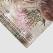 Koe Highland Scotland Thistle Waterverf Tissuepapier (Detail)
