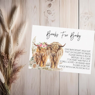 Koe Highlands Baby Shower Koppelboek voor Baby Kaart