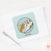 Koe hoef trimmen vierkante sticker (Envelop)