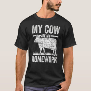 Koe Homework Farm Animals Parent School T-shirt