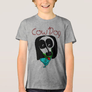 Koe Hond OMHOOG Tri-Blend Shirt