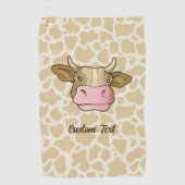 Koe Hoofd Golf Towel Golfhanddoek (Voorkant)
