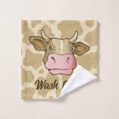 Koe Hoofd handdoekset Bad Handdoek (Wasdoekje)