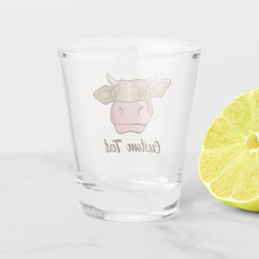 Koe Hoofd heet glas (Achterkant)