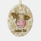 Koe Hoofd keramisch Ornament (Rechts)