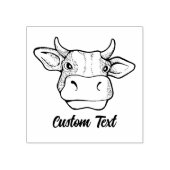 Koe Hoofd Rubberstempel (Afrduk)