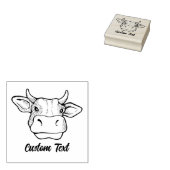 Koe Hoofd Rubberstempel Rubberstempel (Gestempeld)