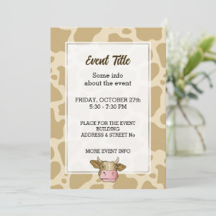 Koe Hoofd Uitnodiging