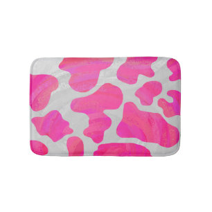 Koe Hot Pink en White Print Badmat