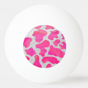 Koe Hot Pink en White Print Pingpongballen