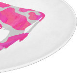Koe Hot Pink en White Silhouette Snijplank (Hoek)