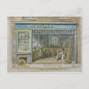 Koe houder, 1825 briefkaart