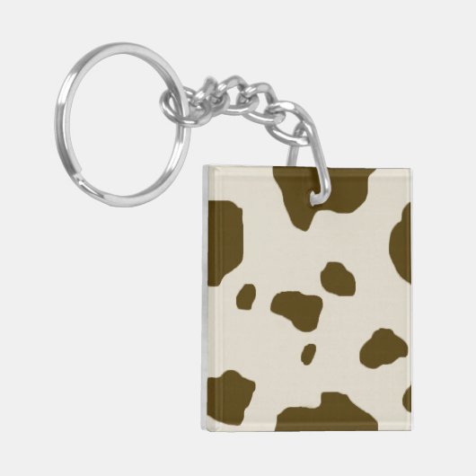 KOE HUID Bruin Sleutelhanger (Voorkant Links)