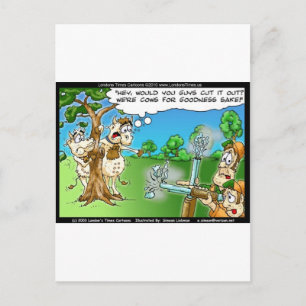 Koe Hunting Season Funny T - shirts Mokken Kaarten