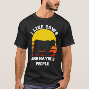 Koe Ik Hou Van Koeien En Misschien Van 3 Mensen T-shirt